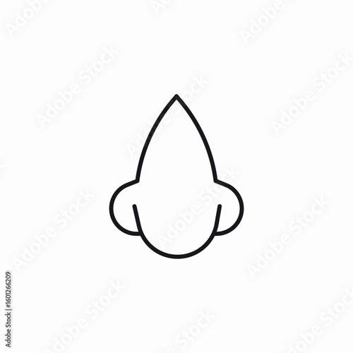 nasal condition icon sign vector