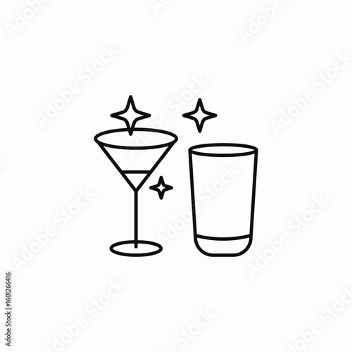 party drinks glasses icon sign vector
