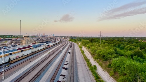 Aerial view of Fort Worth, Texas, USA 