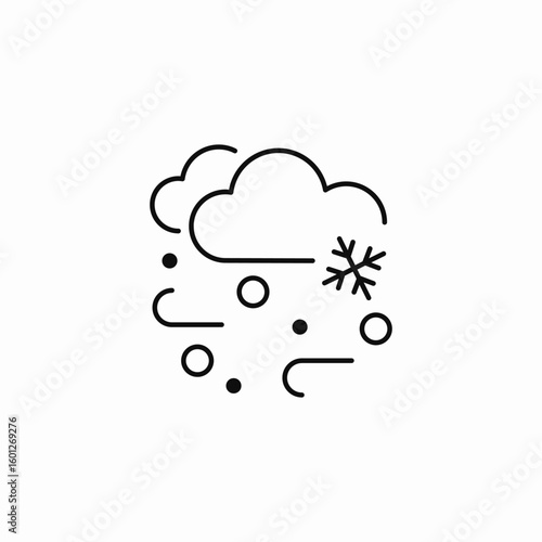 winter weather mix icon sign vector