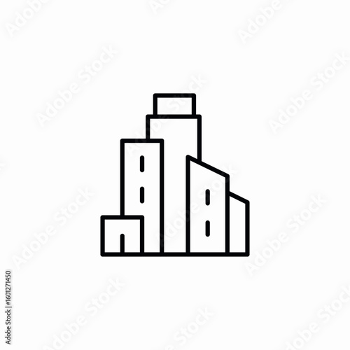 buildings city icon sign vector