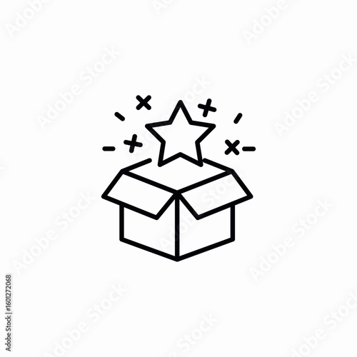 celebration box icon sign vector