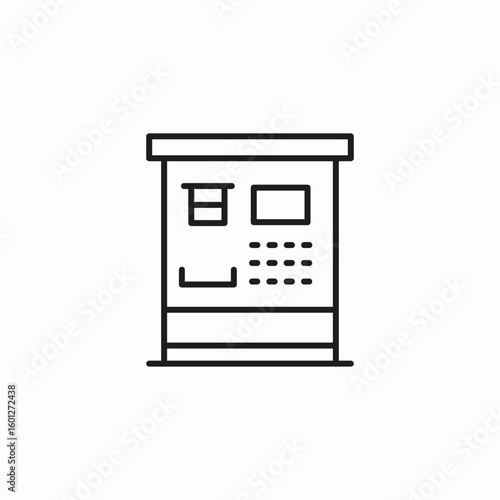 atm machine withdraw icon sign vector