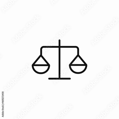balance scale justice icon sign vector