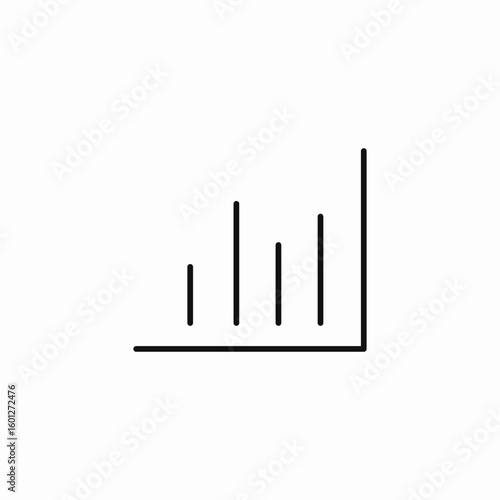 bar chart graph diagram icon sign vector