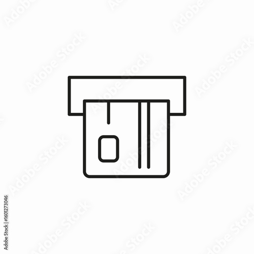 card insert slot icon sign vector