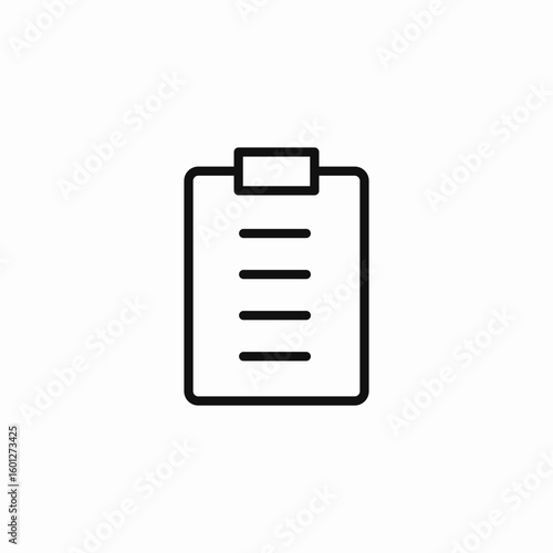 clipboard document list icon sign vector