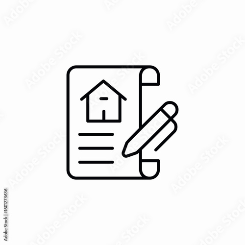 housing documents icon sign vector