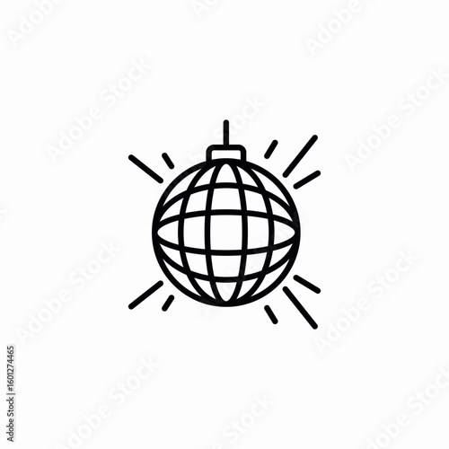 party disco sphere icon sign vector