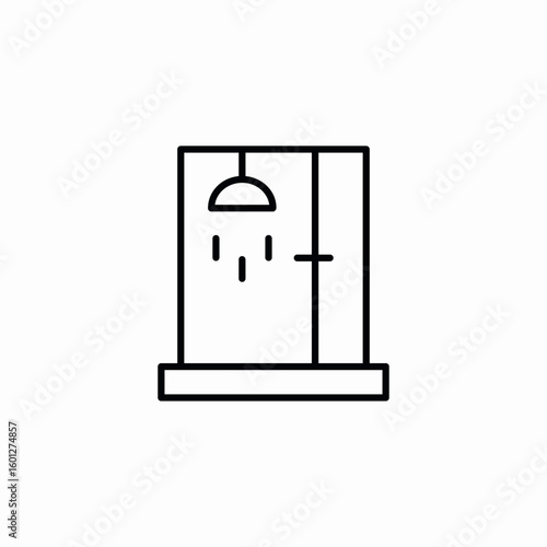shower corner icon sign vector