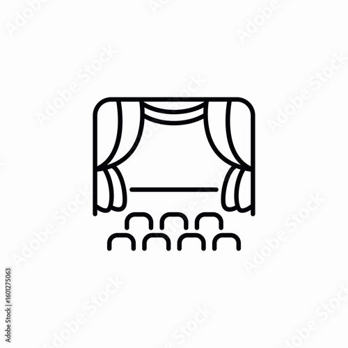 theatre room icon sign vector