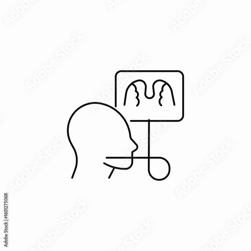 tonsil examination icon sign vector