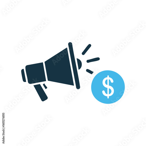Megaphone announcing financial opportunity