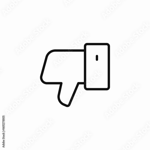 thumbs down dislike gesture icon sign vector