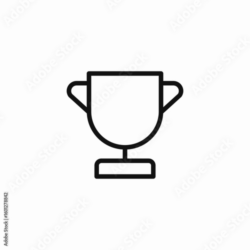 trophy award cup icon sign vector