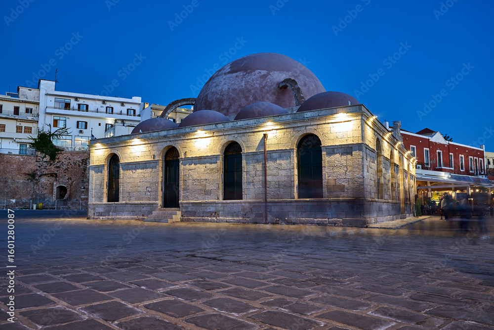 Naklejka premium Dome of the mosque in the city of Chania on the island of Crete