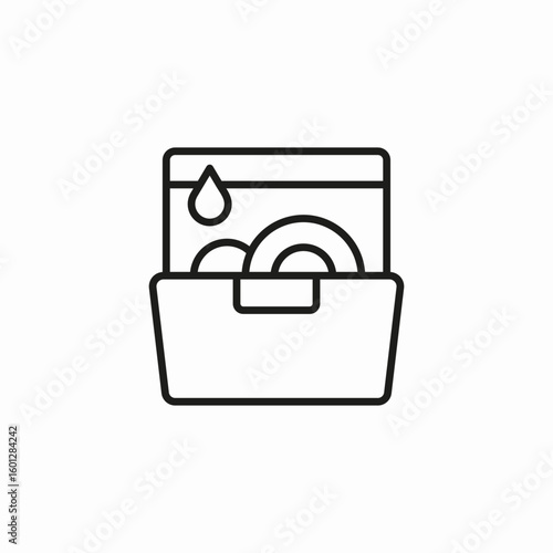 dish washer appliance icon sign vector