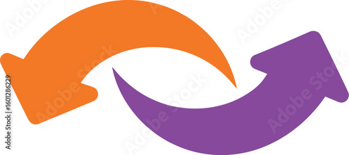 Exchange arrows graphic vector illustration for swap symbol and refresh design element use