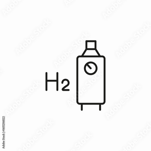 hydrogen storage tank icon sign vector