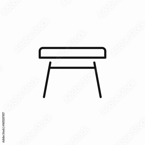 simple table desk icon sign vector
