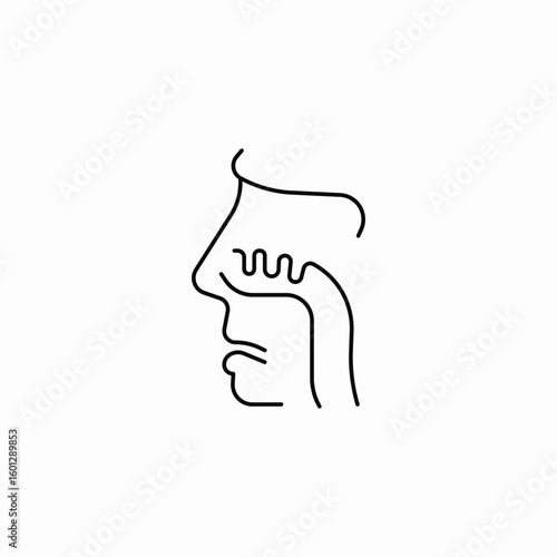 irritated nasal passages icon sign vector