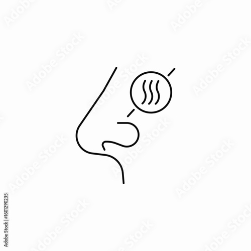 nose smell icon sign vector