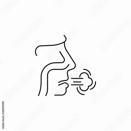 pain exhale icon sign vector