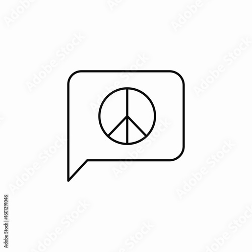 peaceful message icon sign vector