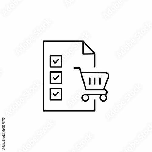 shopping list paper icon sign vector