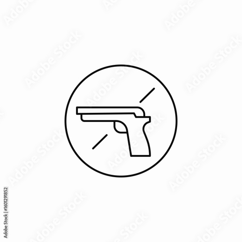 weapon forbidden icon sign vector