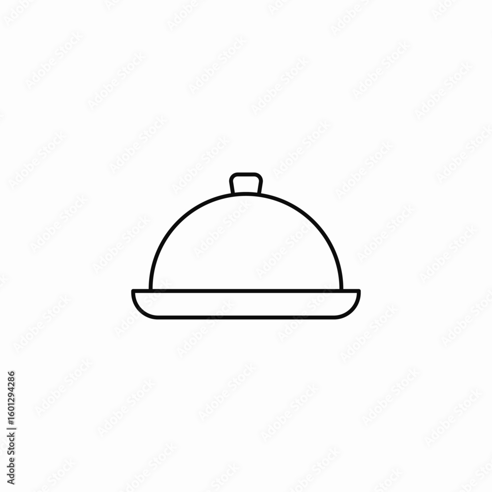 covered serving platter icon sign vector covered serving platter icon sign vector