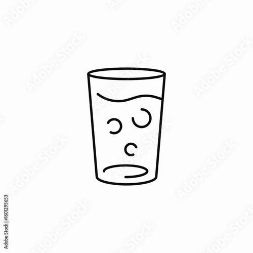 glass water drink icon sign vector