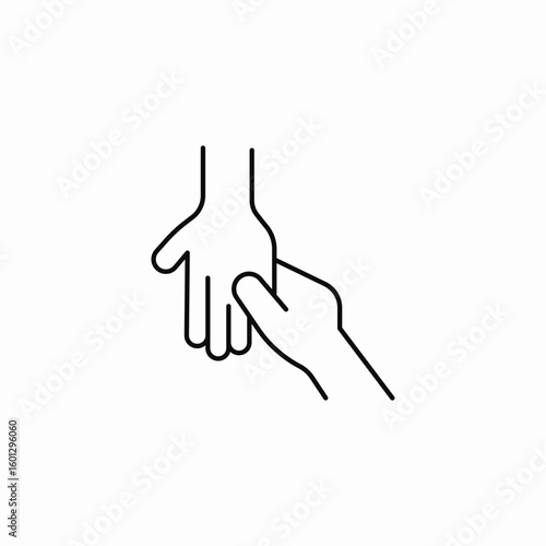 hand holding helping icon sign vector