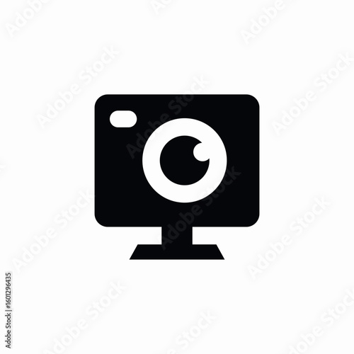 camera stand icon sign vector