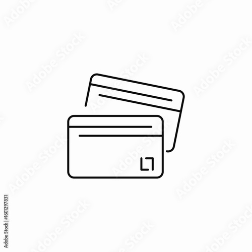multiple credit cards icon sign vector