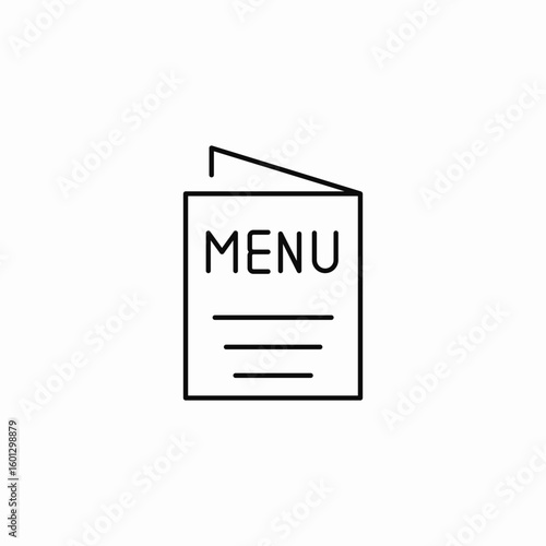 restaurant menu book icon sign vector