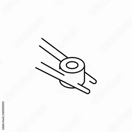 sushi chopsticks roll icon sign vector