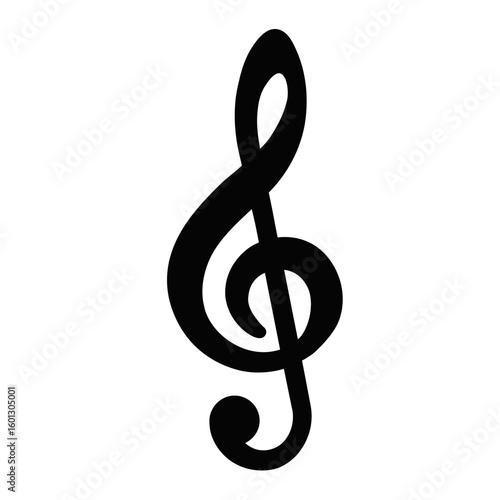 music theory treble clef classical sound notation icon 