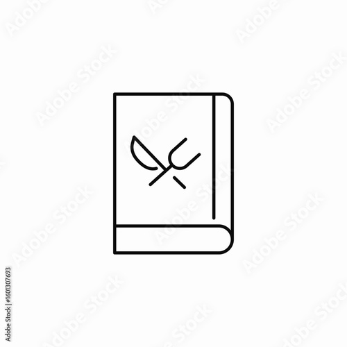 cookbook recipe book icon sign vector