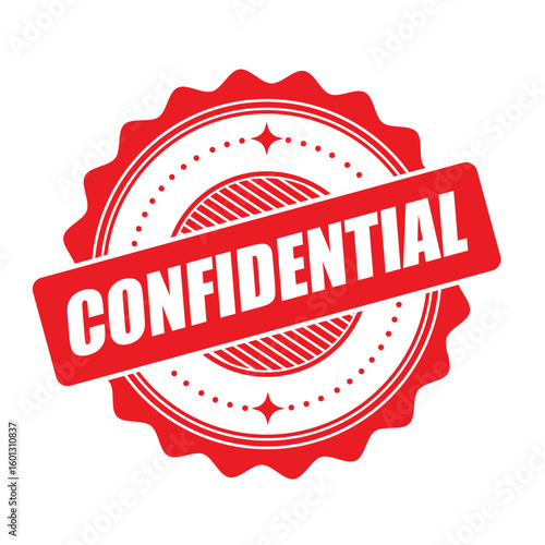  Confidential Stamp Badge – Secure Data Vector Seal Label
