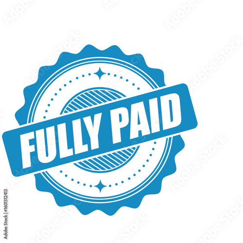 Fully Paid Stamp Label – Payment Completion Seal Vector