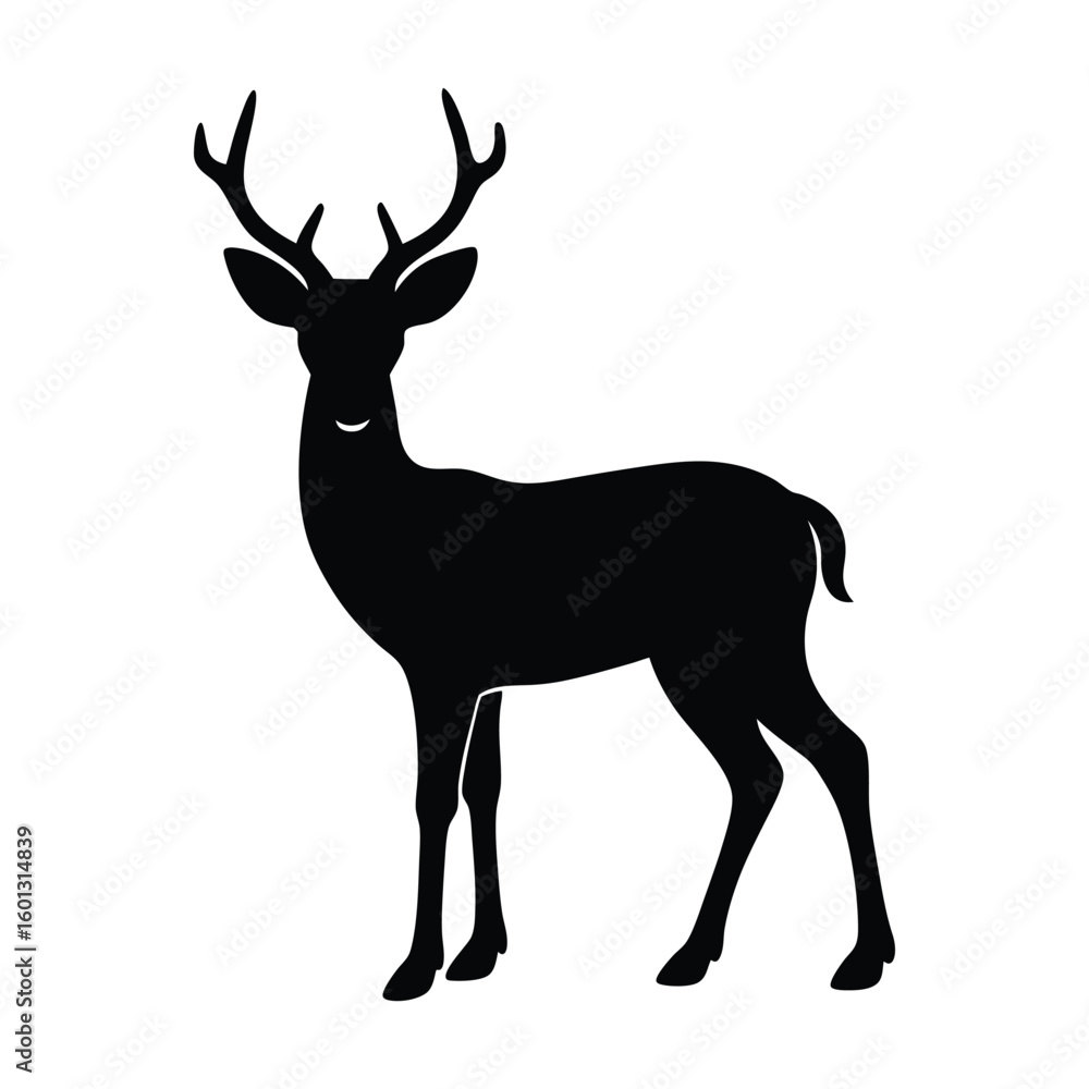 Obraz premium deer silhouette vector illustration