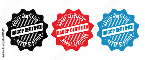 HACCP Certified Stamp – Food Safety Compliance Vector Badge