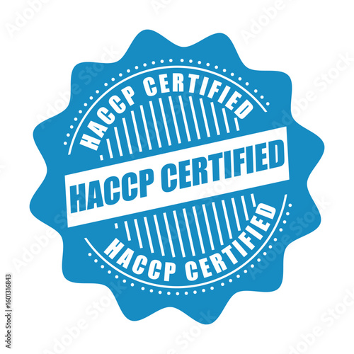 HACCP Certified Stamp – Food Safety Compliance Vector Badge