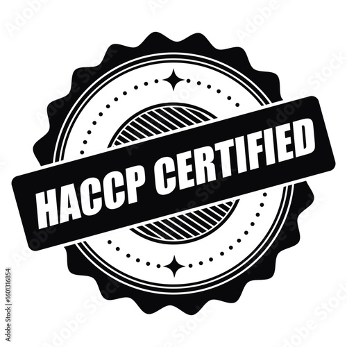HACCP Certified Stamp – Food Safety Compliance Vector Badge