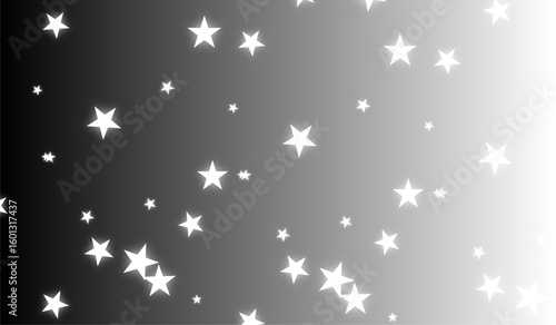 Radiant stars scattered across a gradient surface from shaded to bright, creating a celestial scene