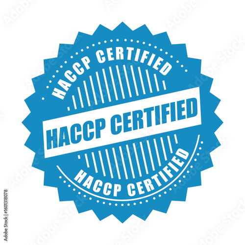 HACCP Certified Stamp – Food Safety Compliance Vector Badge
