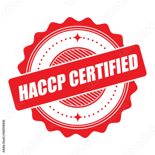 HACCP Certified Stamp – Food Safety Compliance Vector Badge