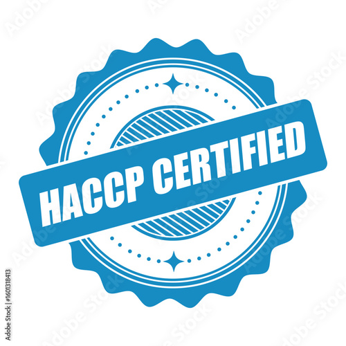 HACCP Certified Stamp – Food Safety Compliance Vector Badge