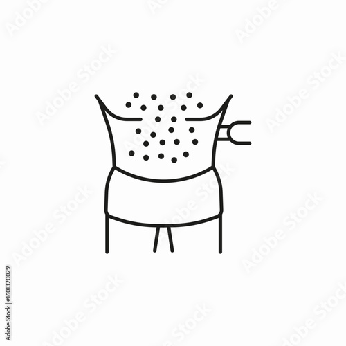 back hair removal icon sign vector